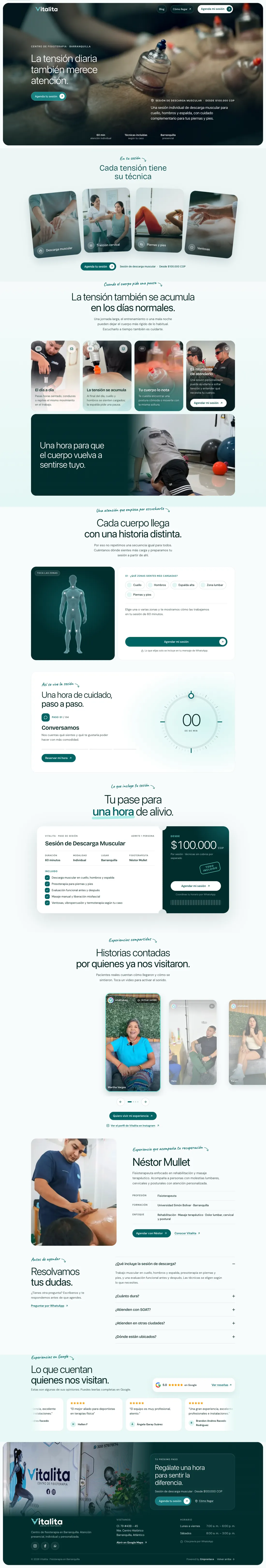Web para el centro de fisioterapia Vitalita